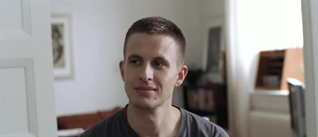 Close-up of Anders Danielsen Lie portraying a recovering addict with a subtle, tragic expression in Oslo, August 31st (2011).