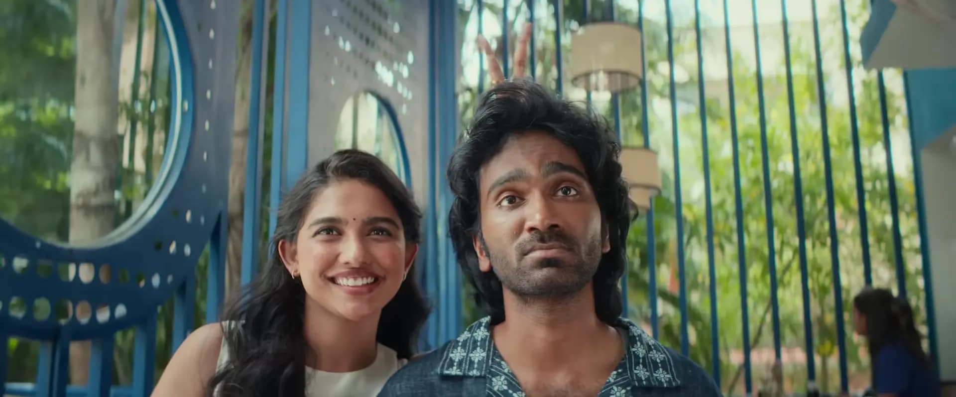 ALt text: Pradeep Ranganathan and Mamitha Baiju in a scene from the 2025 Film, “Dude”.